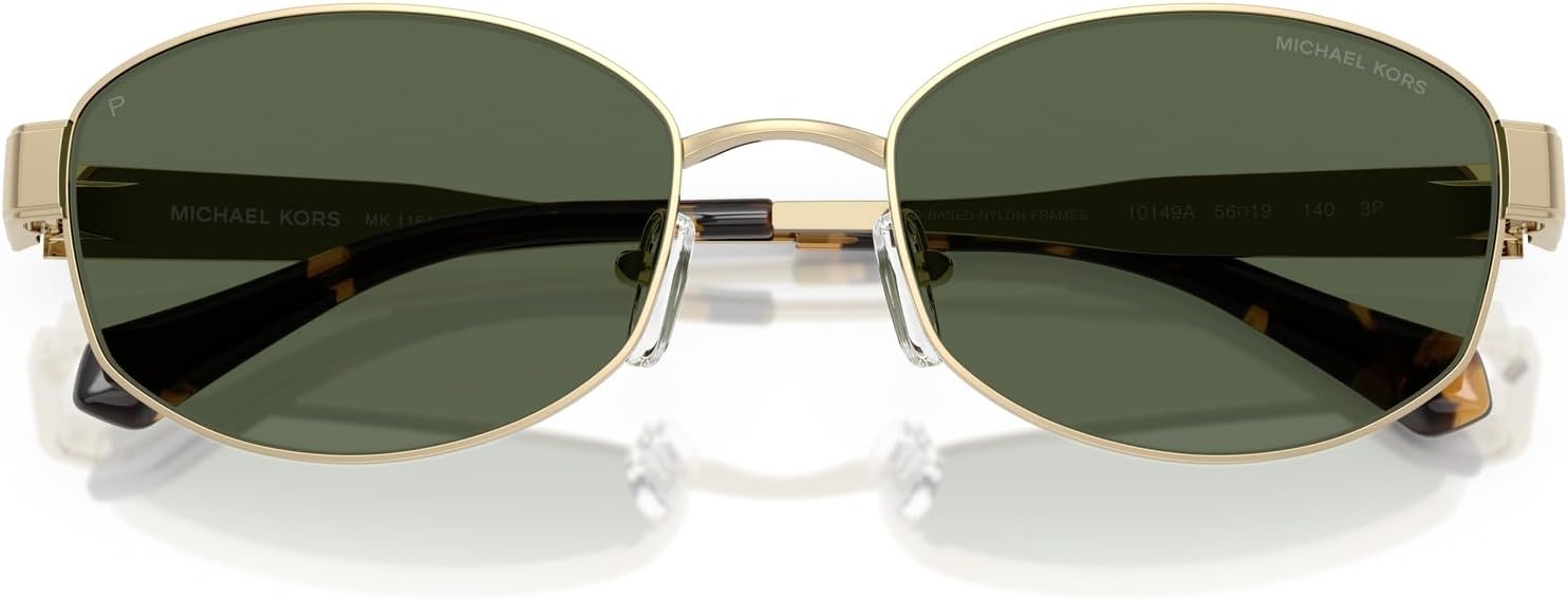 image:imageMichael Kors womens Mk1161 Monte Carlo Oval SunglassesLight GoldGreen Monochromatic Polarized