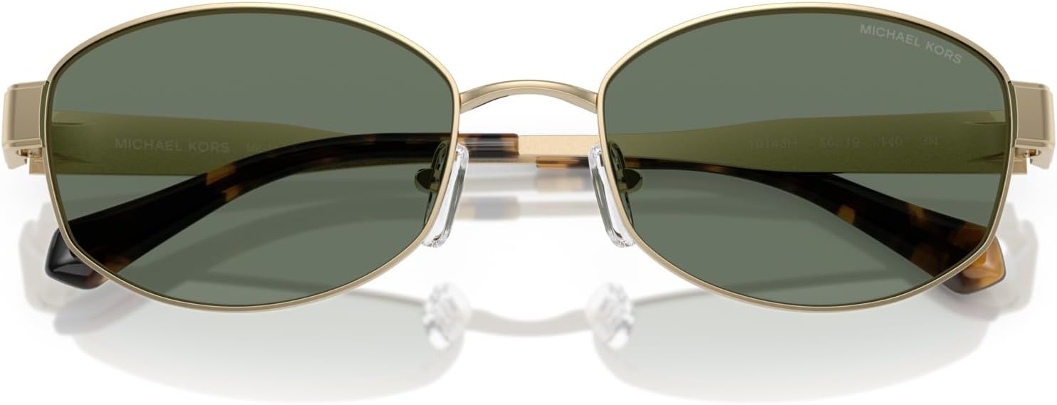 image:imageMichael Kors womens Mk1161 Monte Carlo Oval SunglassesLight GoldGreen Solid