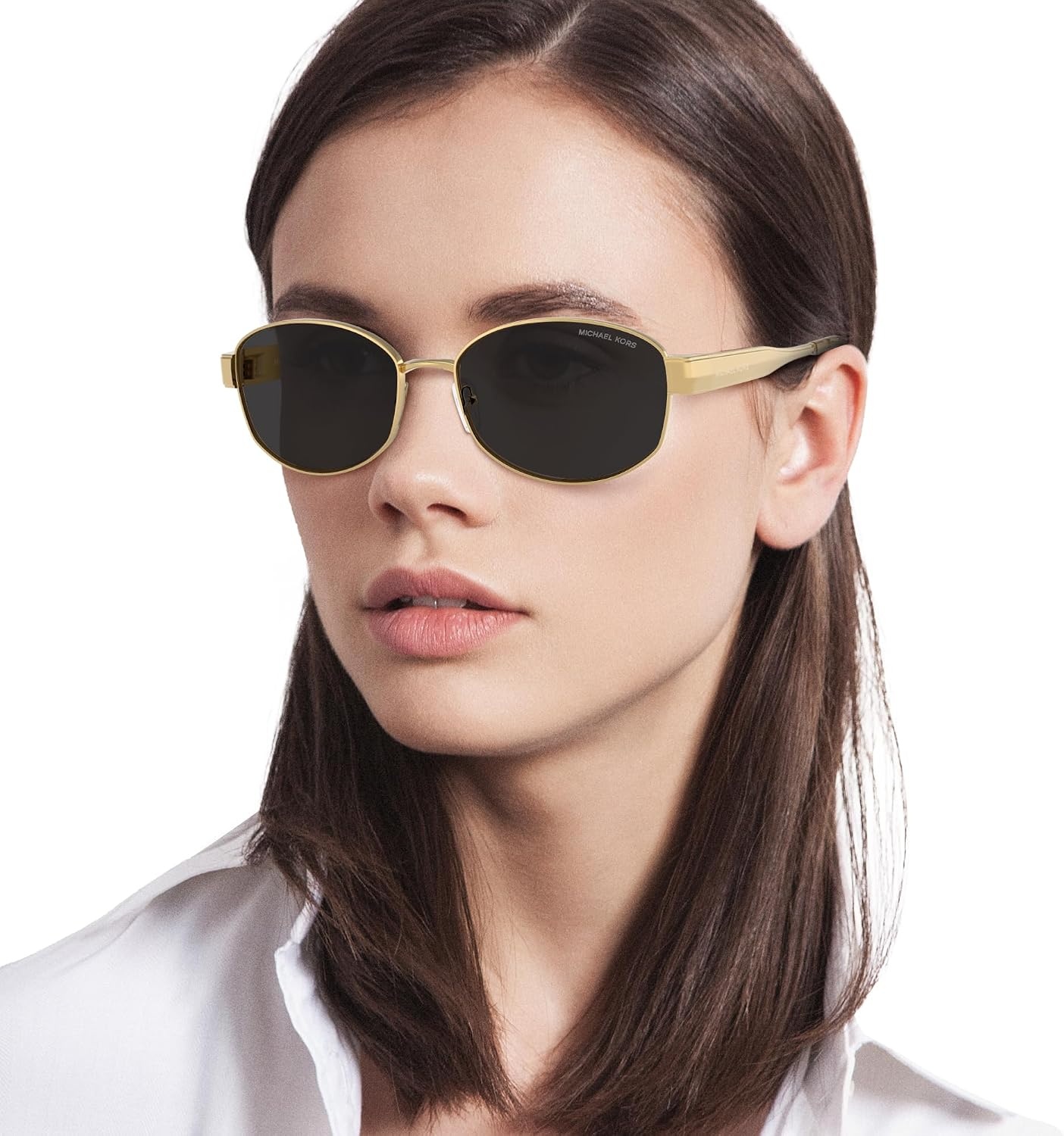 image:imageMichael Kors womens Mk1161 Monte Carlo Oval SunglassesYellow GoldDark Grey Solid