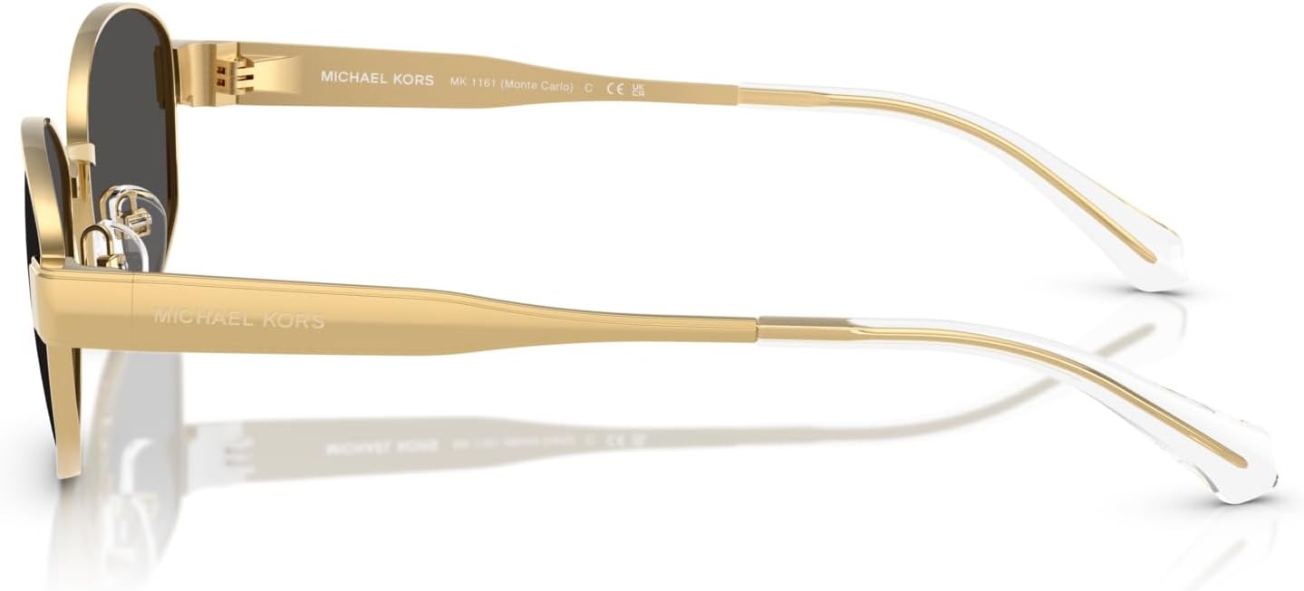 image:imageMichael Kors womens Mk1161 Monte Carlo Oval SunglassesYellow GoldDark Grey Solid