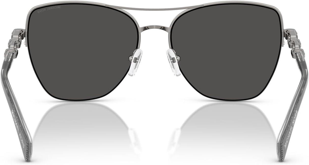 image:imageMichael Kors womens Mk1163 Dorado Beach Square SunglassesGunmetal ShinyDark Grey Solid