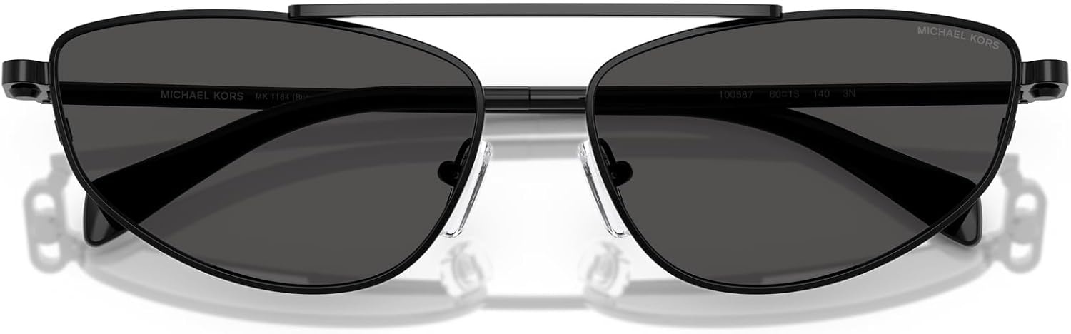 image:imageMichael Kors womens Mk1164 Buenos Aires Oval SunglassesBlack ShinyDark Grey Solid