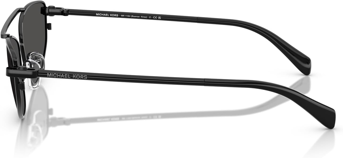 image:imageMichael Kors womens Mk1164 Buenos Aires Oval SunglassesBlack ShinyDark Grey Solid