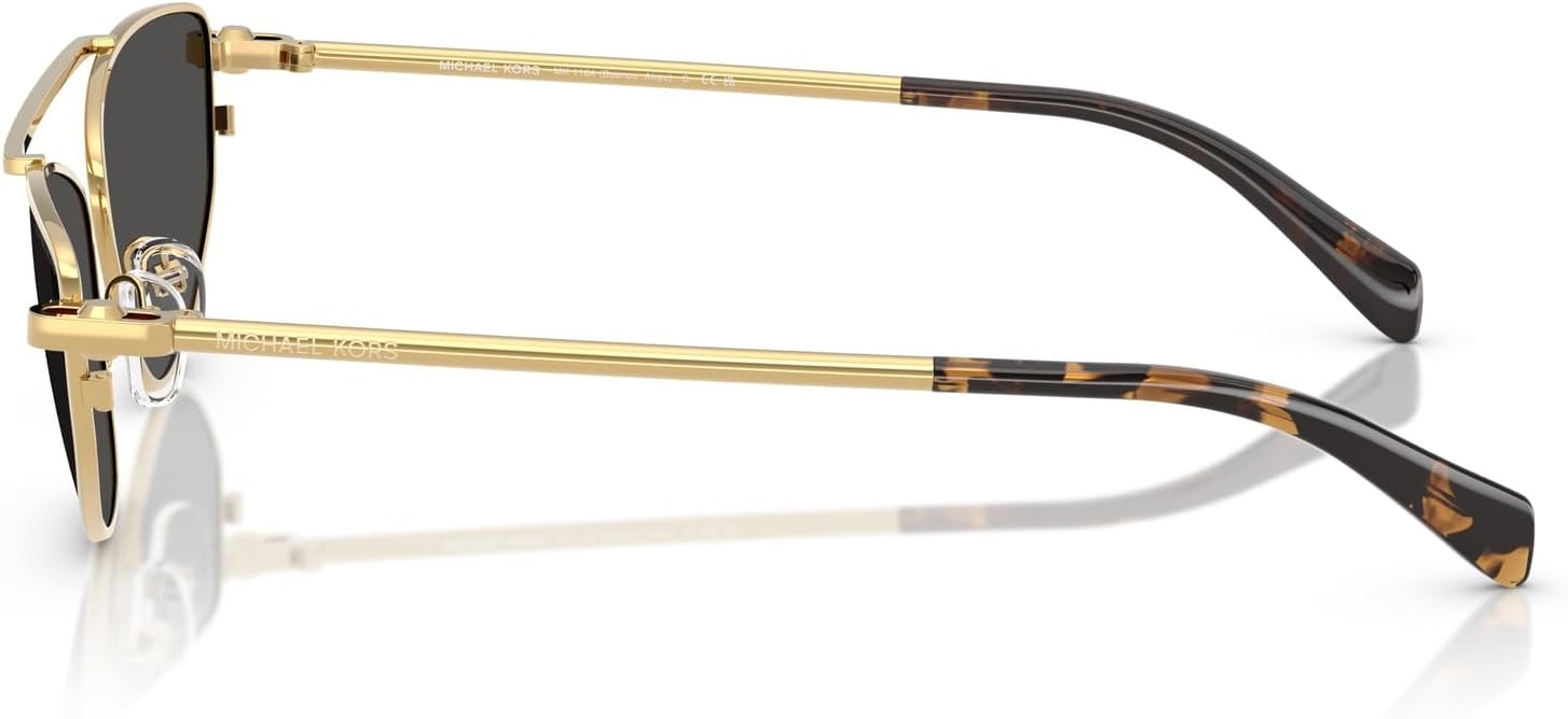 image:imageMichael Kors womens Mk1164 Buenos Aires Oval SunglassesShiny GoldDark Grey Solid