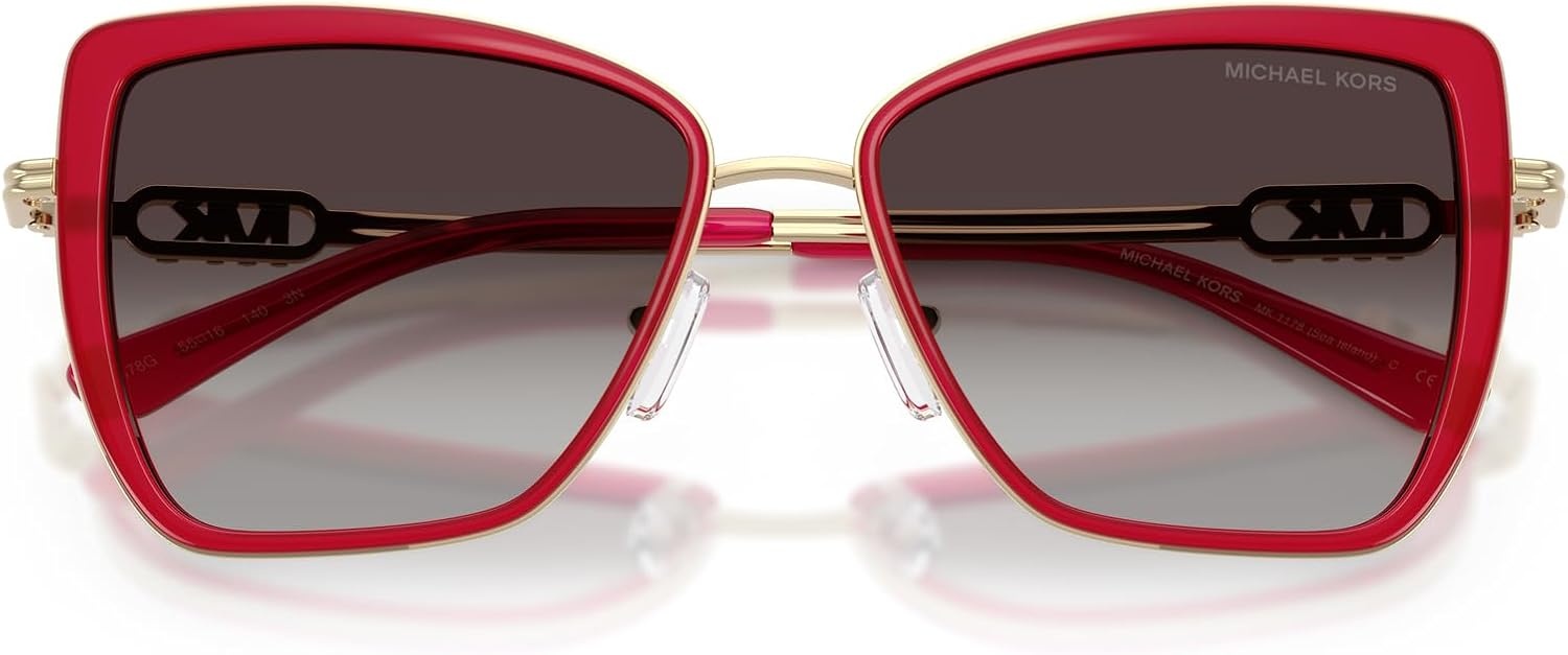 image:imageMichael Kors womens Mk1178 Sea Island Butterfly SunglassesRaspberryLight Grey Gradient Black