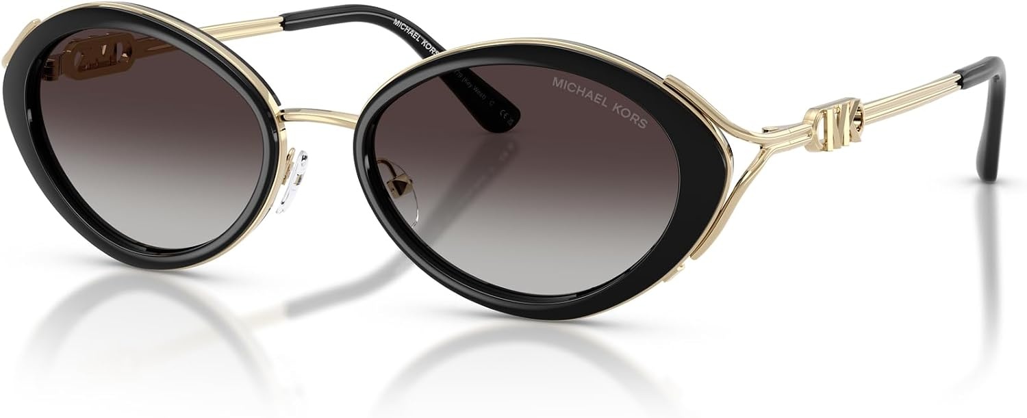 image:imageMichael Kors womens Mk1179 Key West Oval SunglassesBlackLight Grey Gradient Black