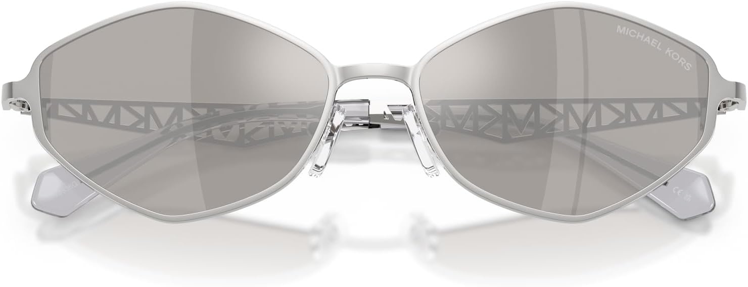 image:imageMichael Kors womens Mk1181 Gold Coast Hexagonal SunglassesSilverSilver Mirrored