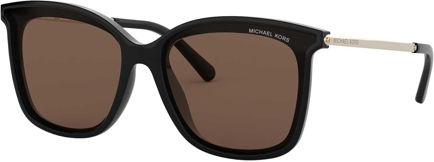 image:imageMichael Kors womens Mk2079u Zermatt Universal Fit Square SunglassesBlackBrown Solid