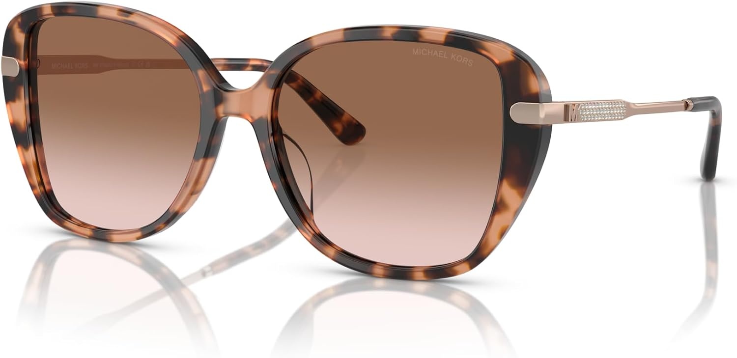 image:imageMichael Kors womens Mk2185bu Flatiron Universal Fit Square SunglassesPink TortoiseBrown Pink Gradient