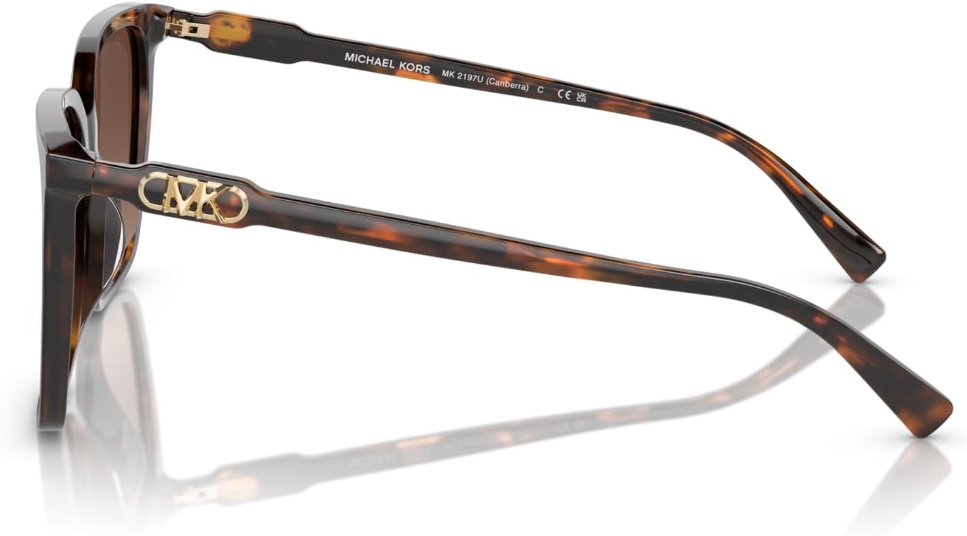 image:imageMichael Kors womens Mk2197u Canberra Universal Fit Round SunglassesDark TortoiseBrown Gradient Polarized