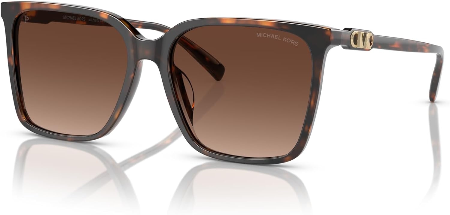 image:imageMichael Kors womens Mk2197u Canberra Universal Fit Round SunglassesDark TortoiseBrown Gradient Polarized