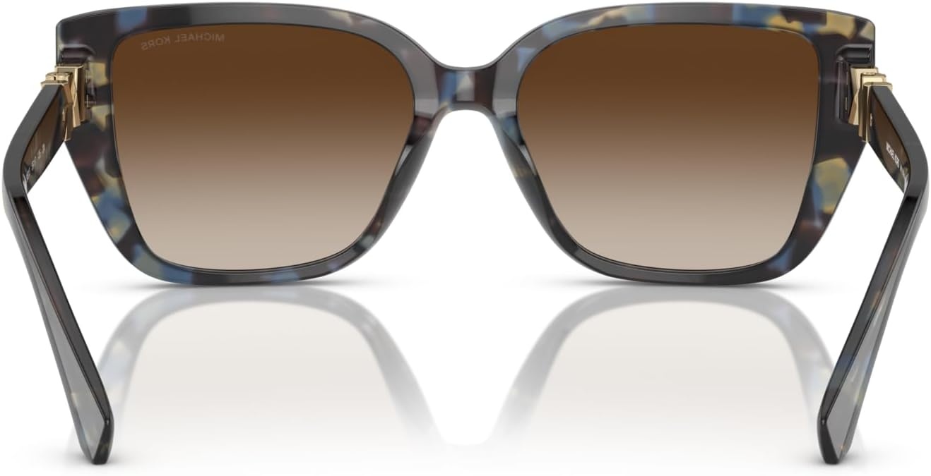 image:imageMichael Kors womens Mk2199 Acadia Rectangular SunglassesBright Blue TortoiseBrown Gradient