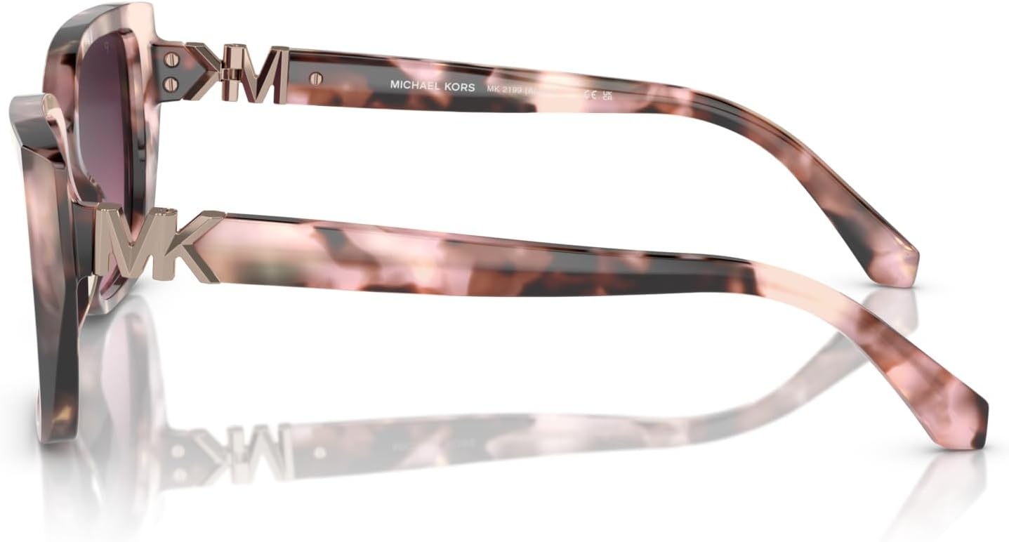 image:imageMichael Kors womens Mk2199 Acadia Rectangular SunglassesPink Pearlized TortoiseBurgundy Gradient Polarized