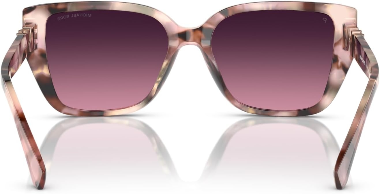 image:imageMichael Kors womens Mk2199 Acadia Rectangular SunglassesPink Pearlized TortoiseBurgundy Gradient Polarized