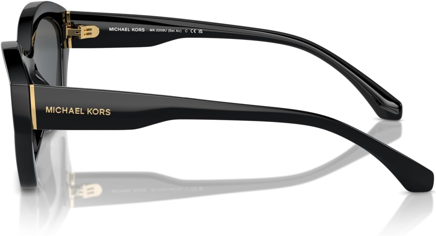 image:imageMichael Kors womens Mk2209u Bel Air Universal Fit Butterfly SunglassesBlackDark Grey Solid