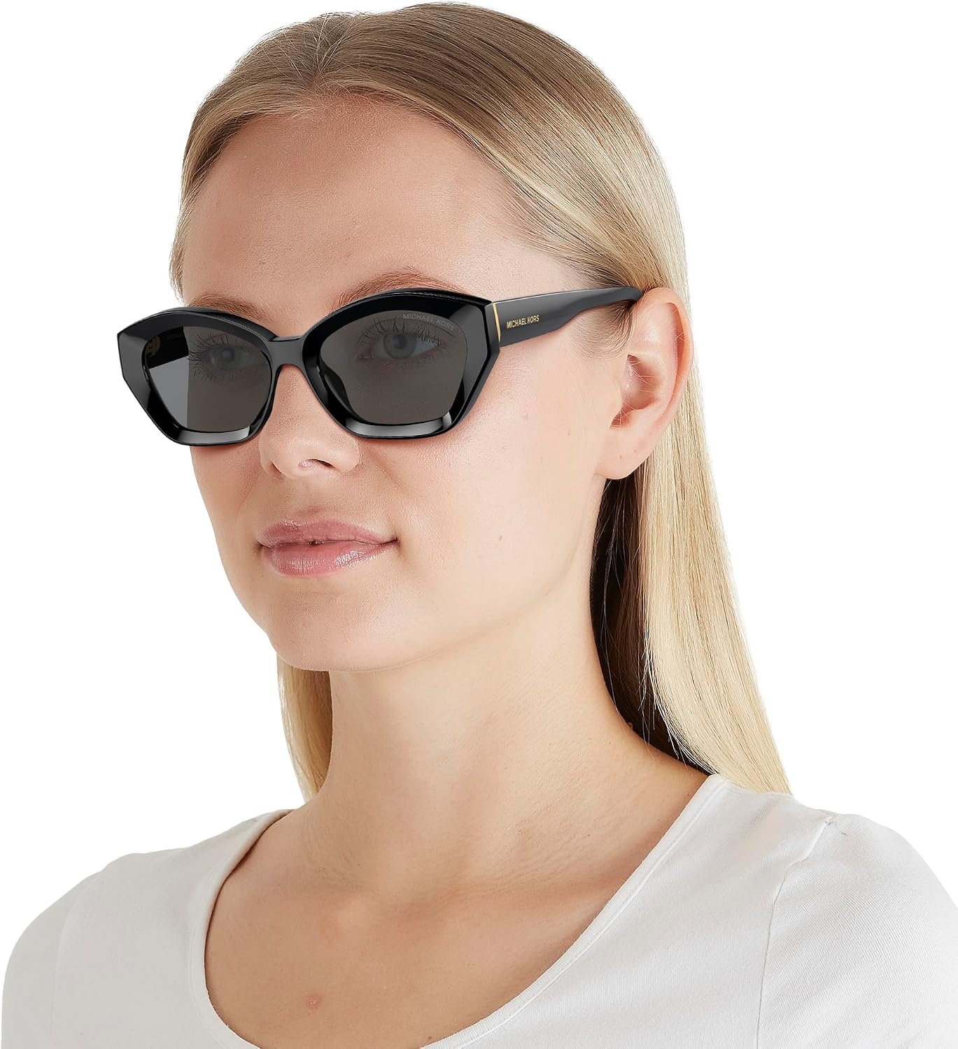 image:imageMichael Kors womens Mk2209u Bel Air Universal Fit Butterfly SunglassesBlackDark Grey Solid