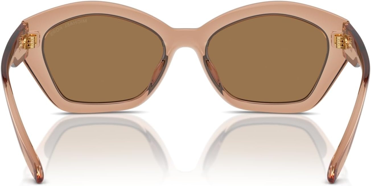 image:imageMichael Kors womens Mk2209u Bel Air Universal Fit Butterfly SunglassesBrown TransparentBrown Solid Back Mirrored