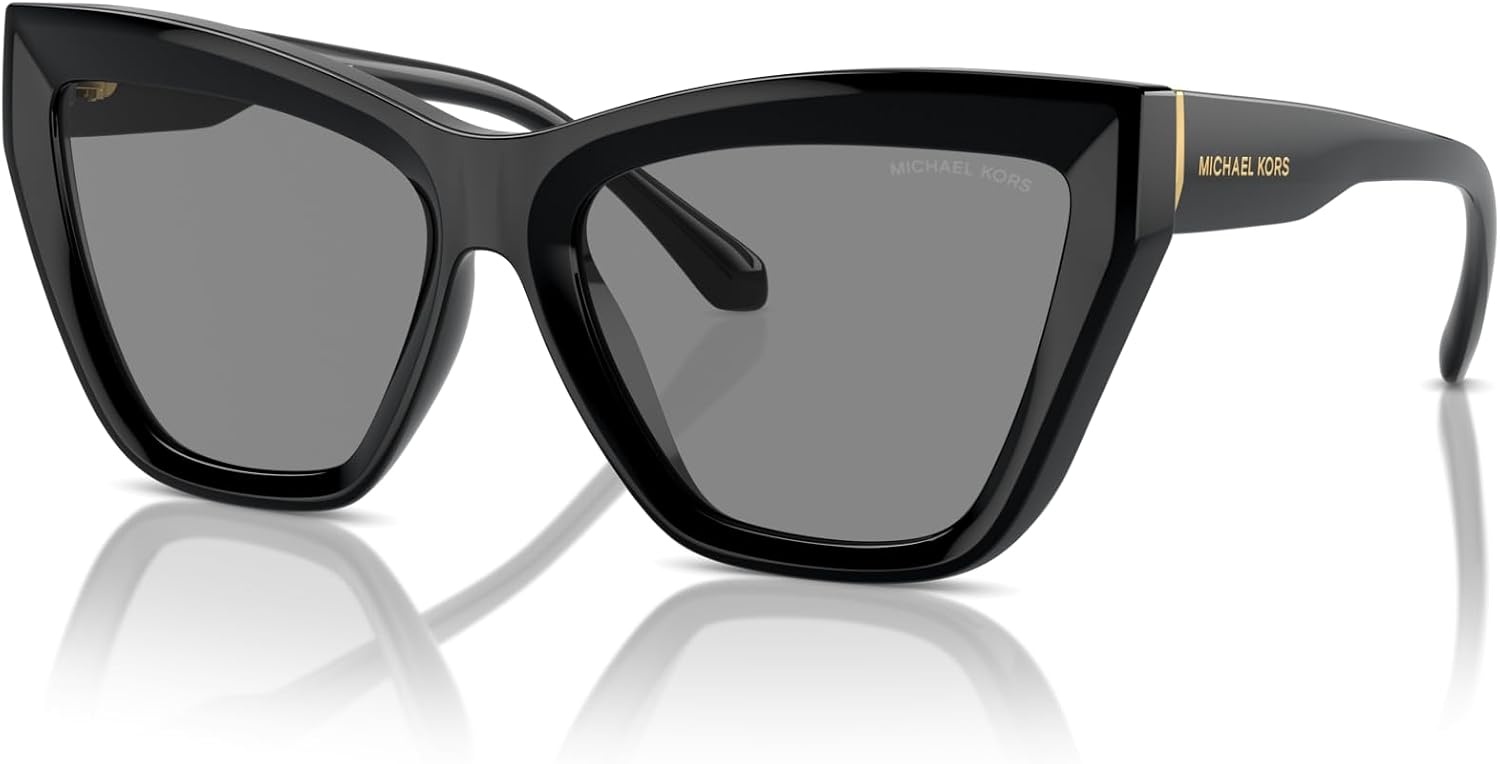 image:imageMichael Kors womens Mk2211u Dubai Universal Fit Cat Eye SunglassesBlackDark Grey Solid