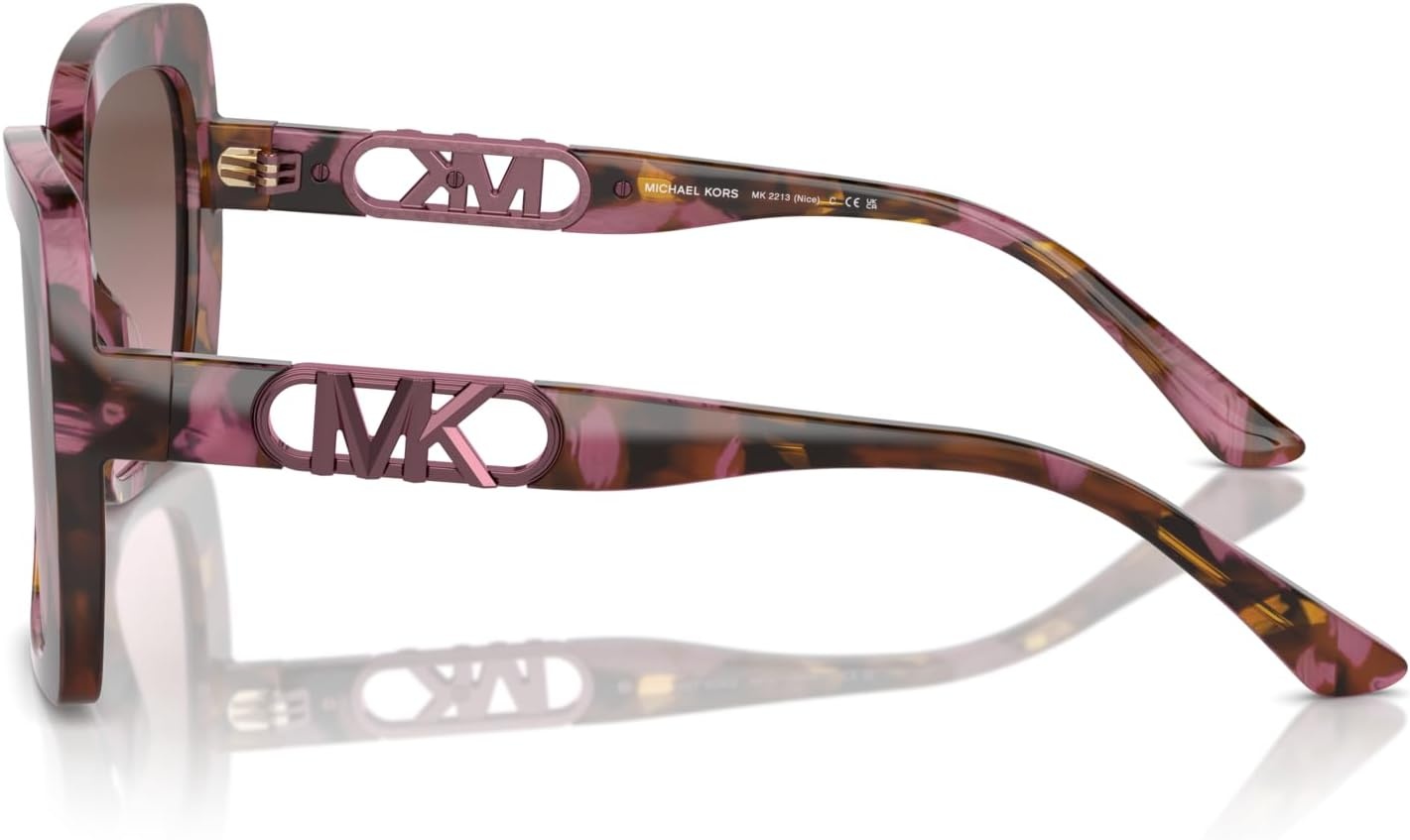 image:imageMichael Kors womens Mk2213 Nice Square SunglassesPlum Graphic TortoiseCordovan Gradient
