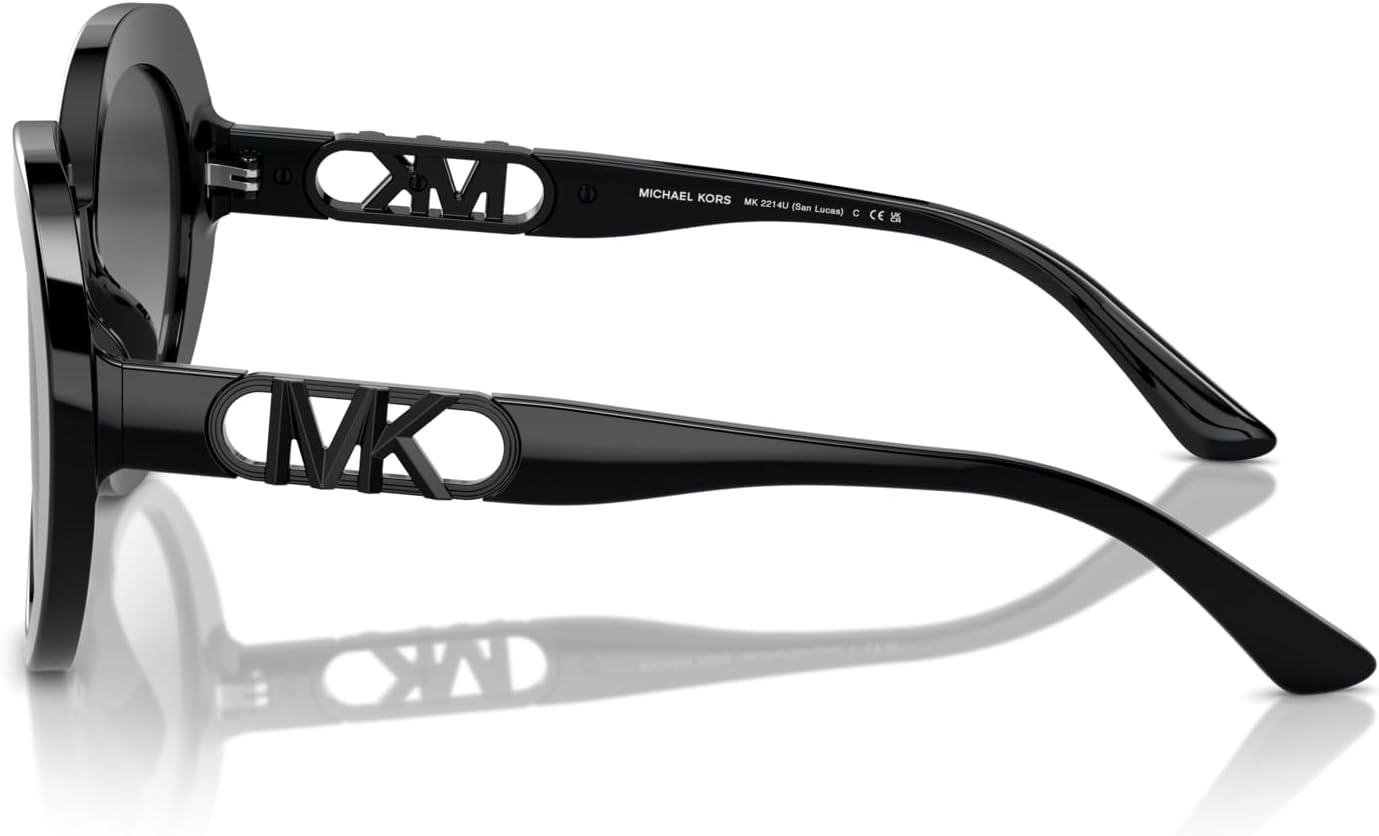 image:imageMichael Kors womens Mk2214u San Lucas Universal Fit Round SunglassesBlackDark Grey Gradient