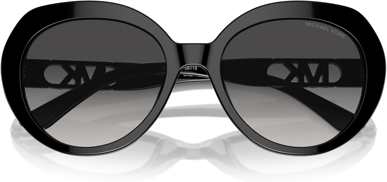 image:imageMichael Kors womens Mk2214u San Lucas Universal Fit Round SunglassesBlackDark Grey Gradient