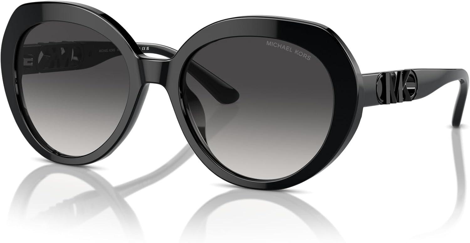 image:imageMichael Kors womens Mk2214u San Lucas Universal Fit Round SunglassesBlackDark Grey Gradient
