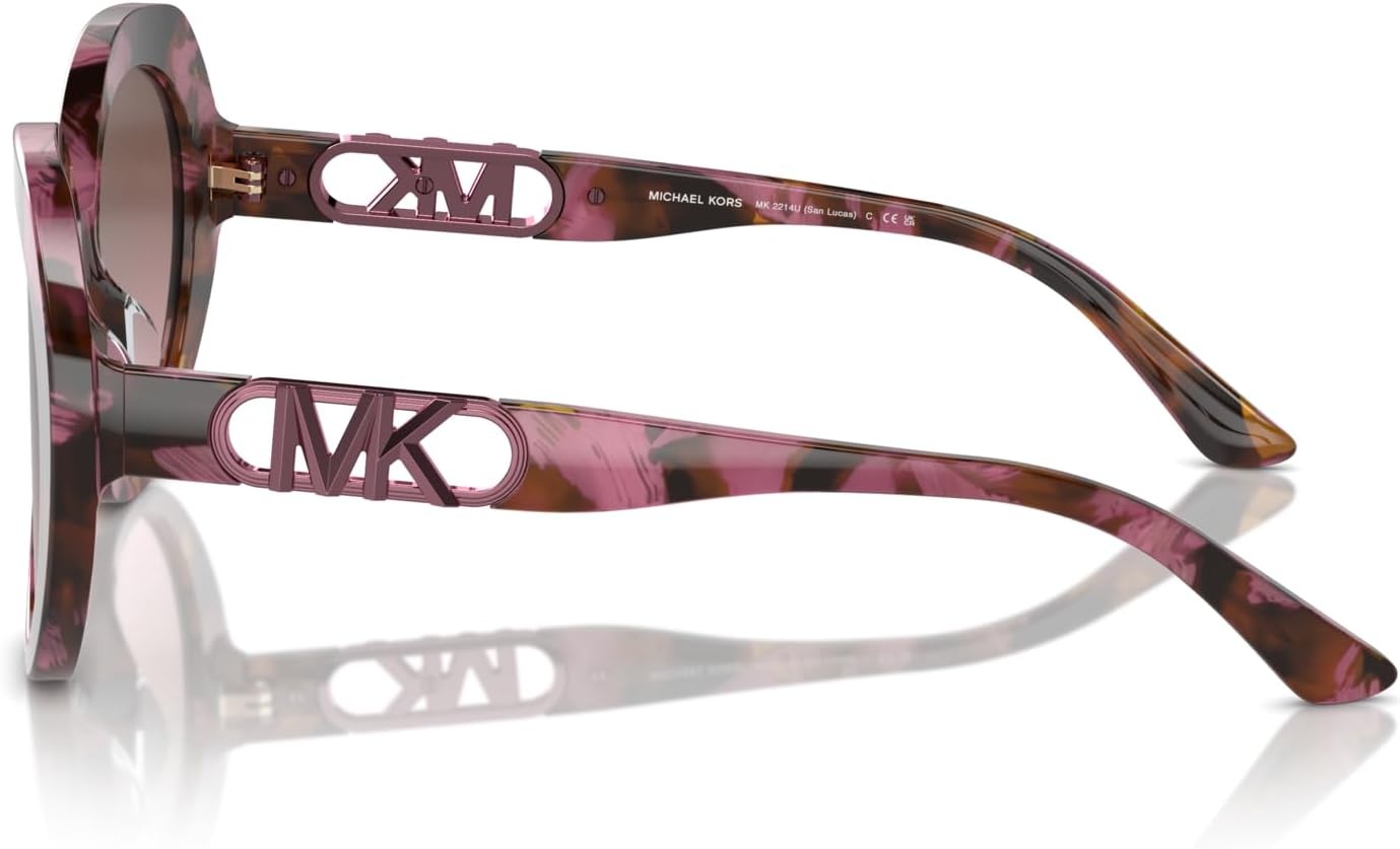 image:imageMichael Kors womens Mk2214u San Lucas Universal Fit Round SunglassesPlum Graphic TortoiseCordovan Gradient