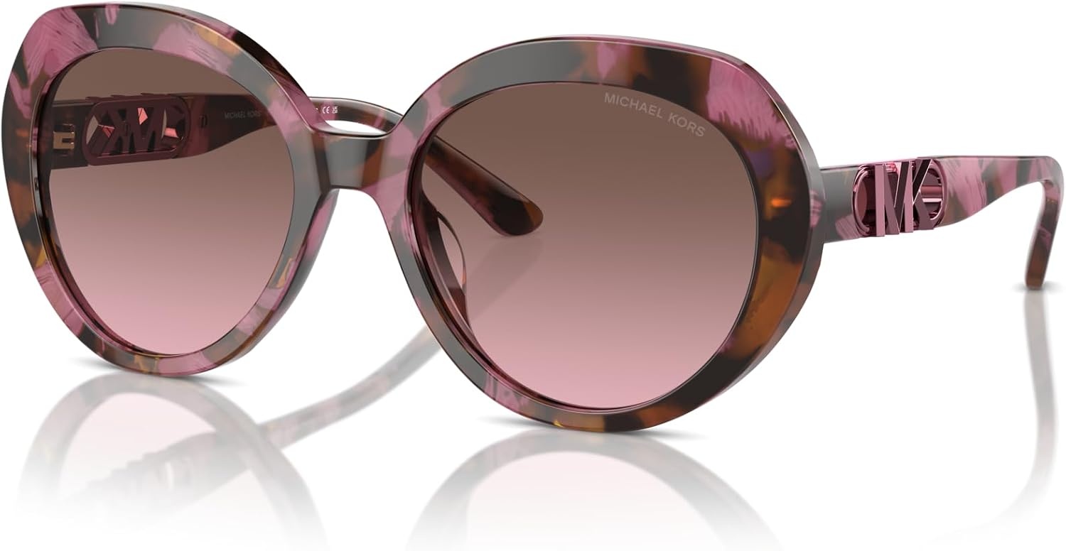 image:imageMichael Kors womens Mk2214u San Lucas Universal Fit Round SunglassesPlum Graphic TortoiseCordovan Gradient