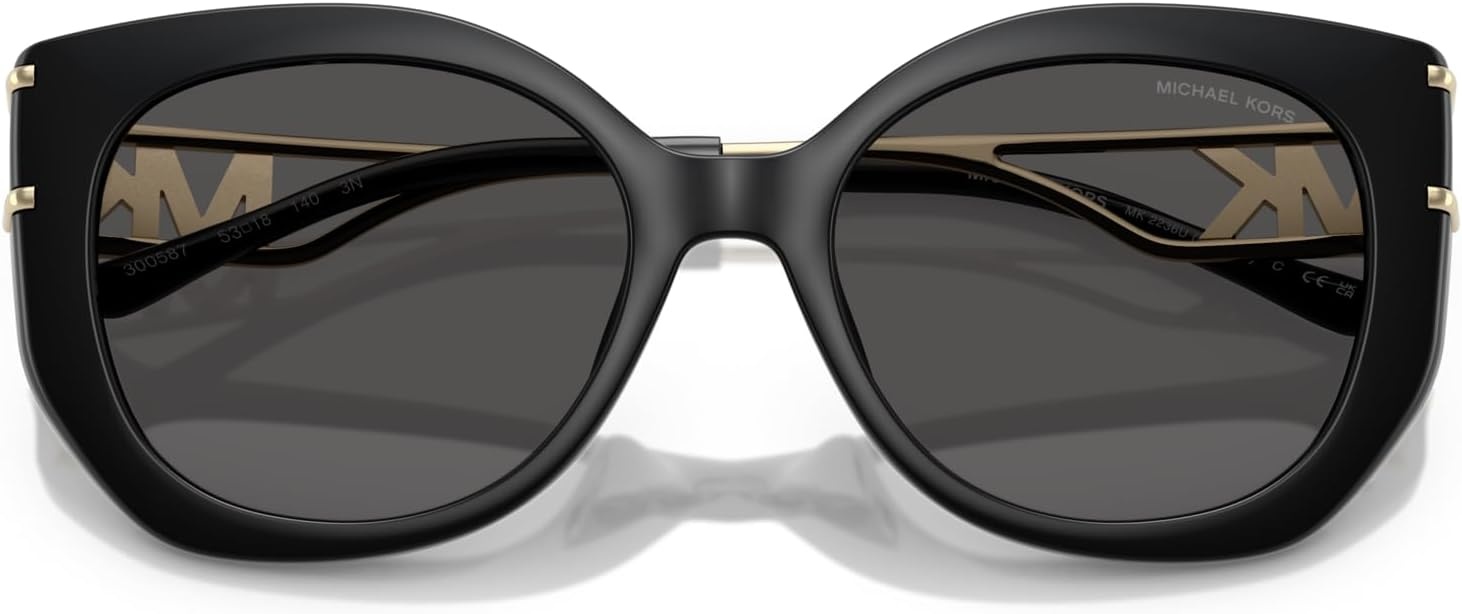image:imageMichael Kors womens Mk2236u Alicante Universal Fit Cat Eye SunglassesBlackDark Grey Solid