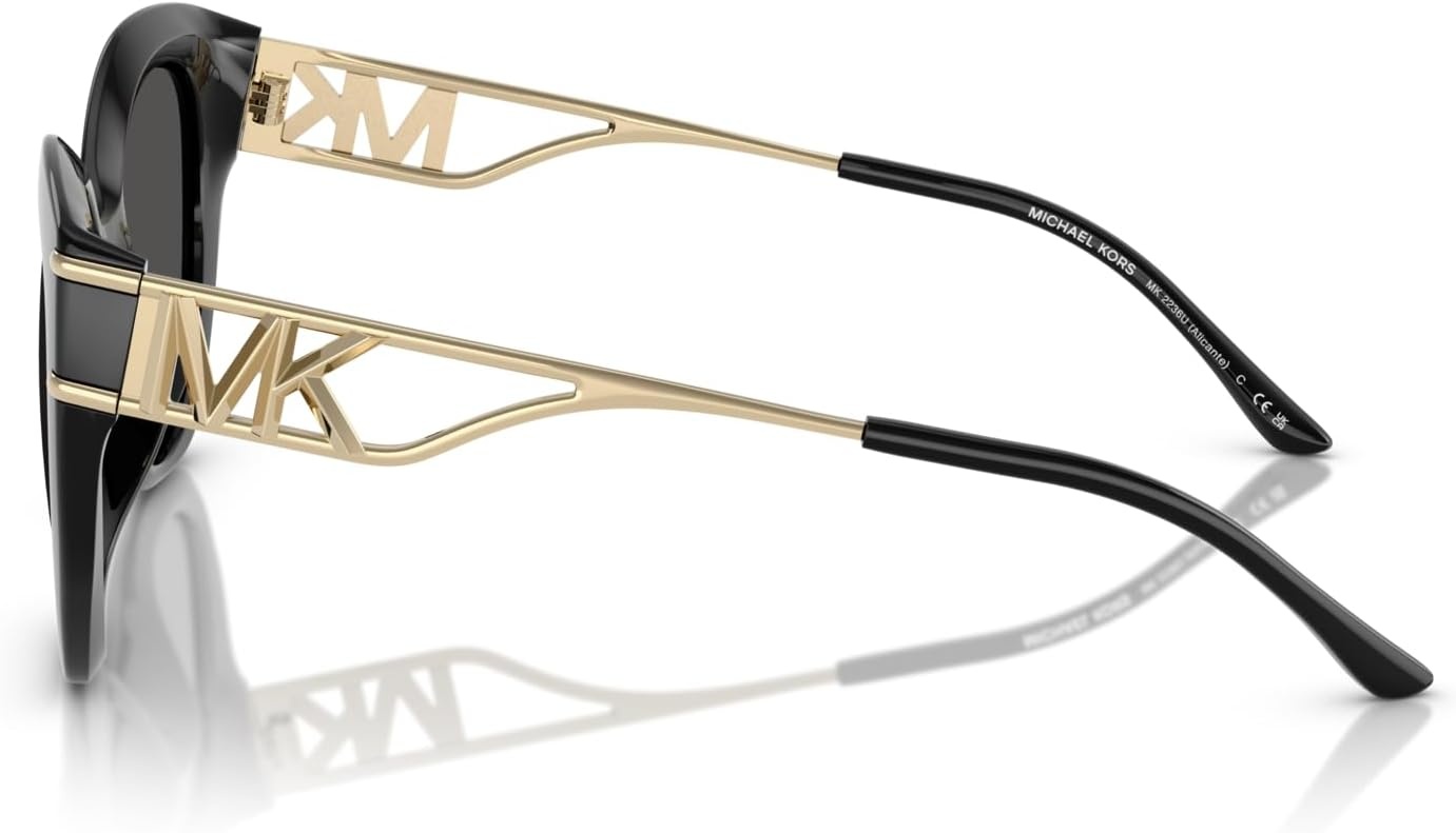 image:imageMichael Kors womens Mk2236u Alicante Universal Fit Cat Eye SunglassesBlackDark Grey Solid