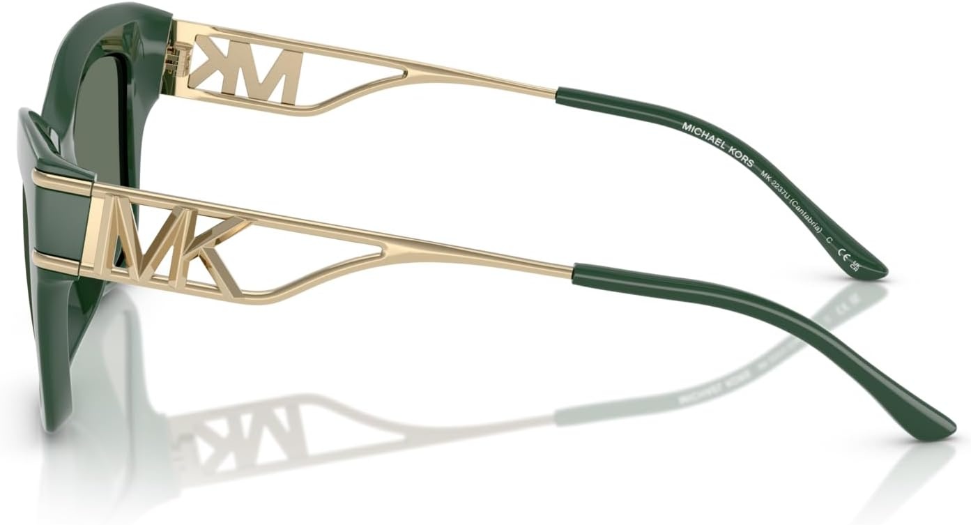 image:imageMichael Kors womens Mk2237u Cantabria Universal Fit Square SunglassesBoscoGreen Solid