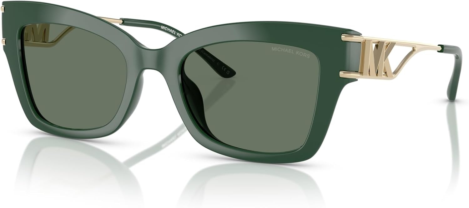 image:imageMichael Kors womens Mk2237u Cantabria Universal Fit Square SunglassesBoscoGreen Solid