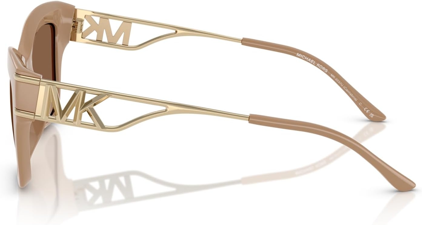 image:imageMichael Kors womens Mk2237u Cantabria Universal Fit Square SunglassesCamelBrown Solid
