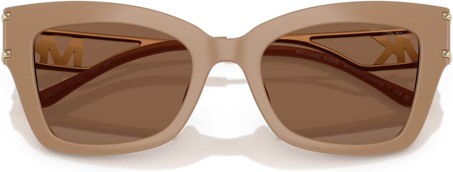 image:imageMichael Kors womens Mk2237u Cantabria Universal Fit Square SunglassesCamelBrown Solid