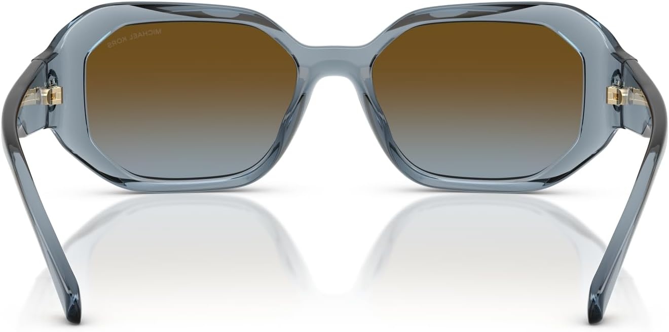 image:imageMichael Kors womens Mk2240u Siesta Key Universal Fit Rectangular SunglassesDenim TransparentBrown Blue Gradient
