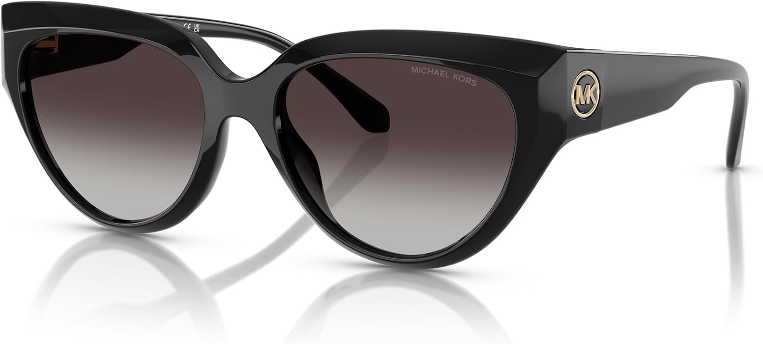 image:imageMichael Kors womens Mk2241u Boca Raton Universal Fit Cat Eye SunglassesBlackDark Grey Gradient