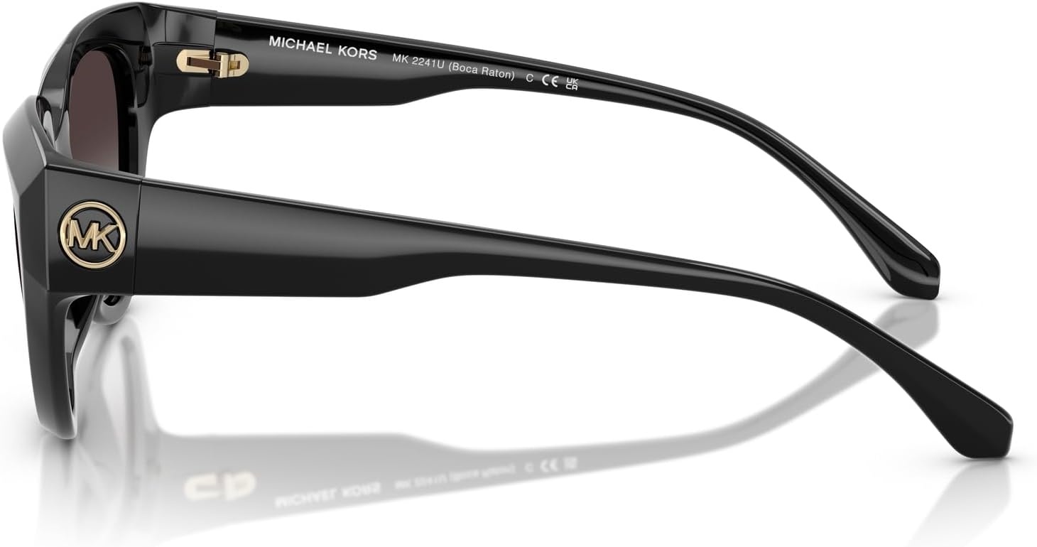 image:imageMichael Kors womens Mk2241u Boca Raton Universal Fit Cat Eye SunglassesBlackDark Grey Gradient