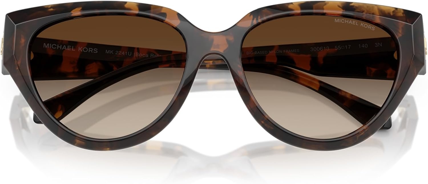 image:imageMichael Kors womens Mk2241u Boca Raton Universal Fit Cat Eye SunglassesDark TortoiseSmoke Gradient