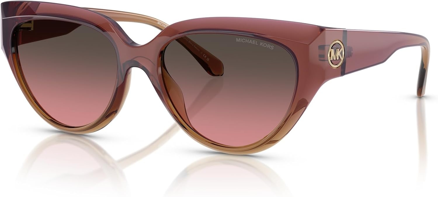 image:imageMichael Kors womens Mk2241u Boca Raton Universal Fit Cat Eye SunglassesDusty Rose Light BrownBrown Rose Gradient