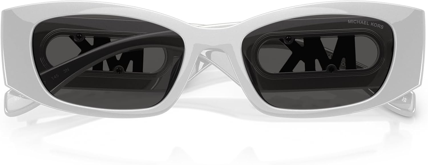 image:imageMichael Kors womens Mk2243u Rhodes Universal Fit Oval SunglassesSilver MetallicDark Grey Solid