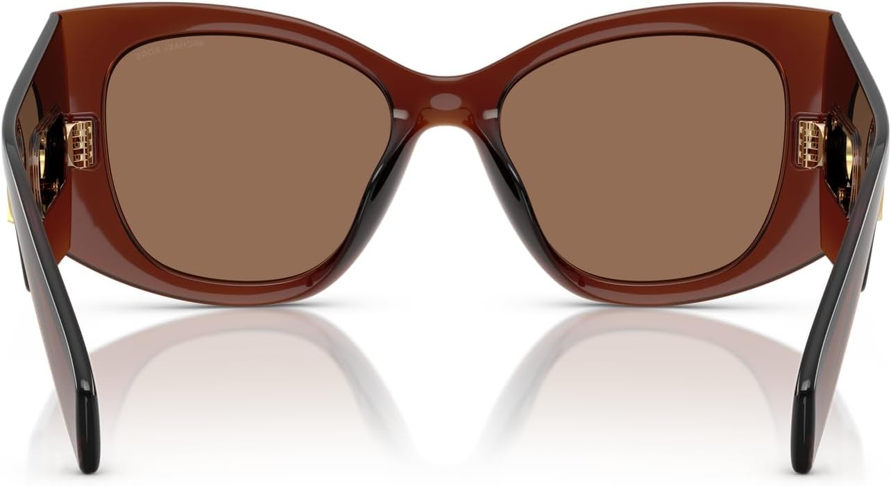 image:imageMichael Kors womens Mk2244u Costa Blanca Universal Fit Square SunglassesBrown TransparentBrown Solid