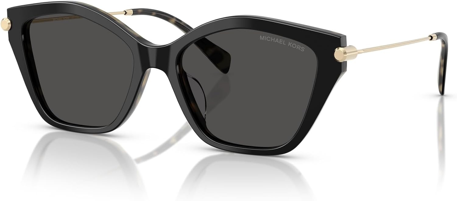 image:imageMichael Kors womens Mk2246u Catskills Universal Fit Butterfly SunglassesBlackAmber TortoiseDark Grey Solid