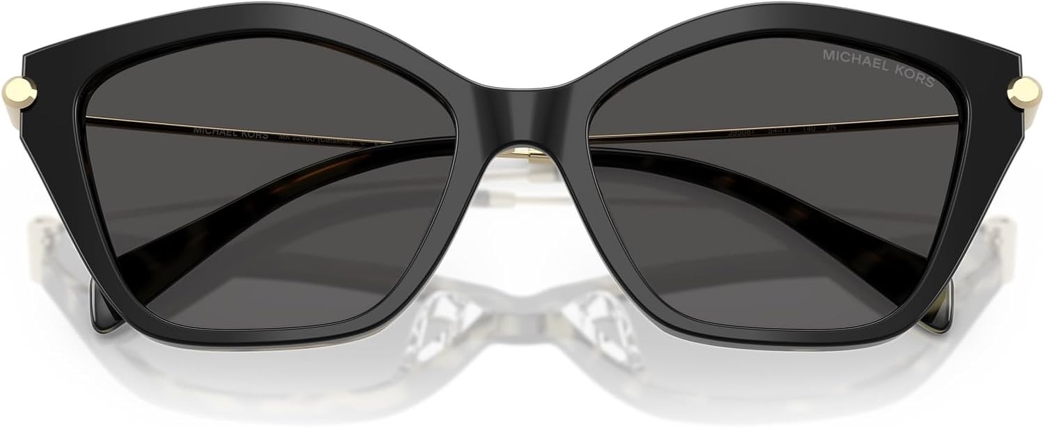 image:imageMichael Kors womens Mk2246u Catskills Universal Fit Butterfly SunglassesBlackAmber TortoiseDark Grey Solid
