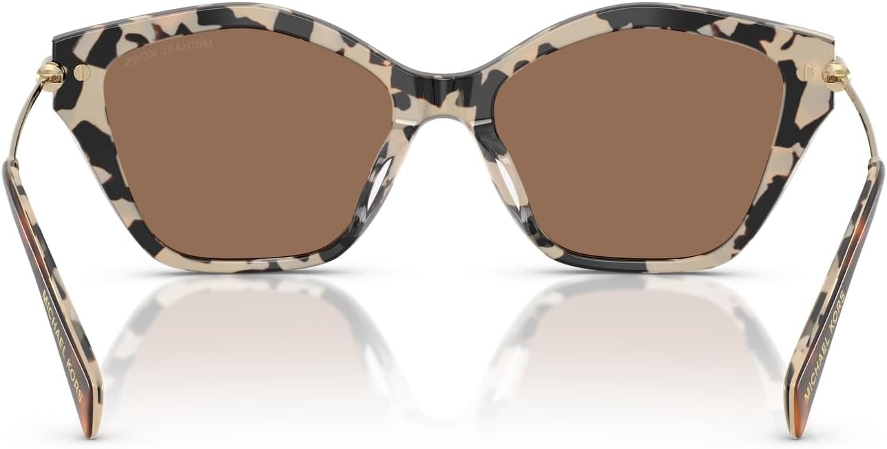 image:imageMichael Kors womens Mk2246u Catskills Universal Fit Butterfly SunglassesDarkCream TortoiseBrown Solid