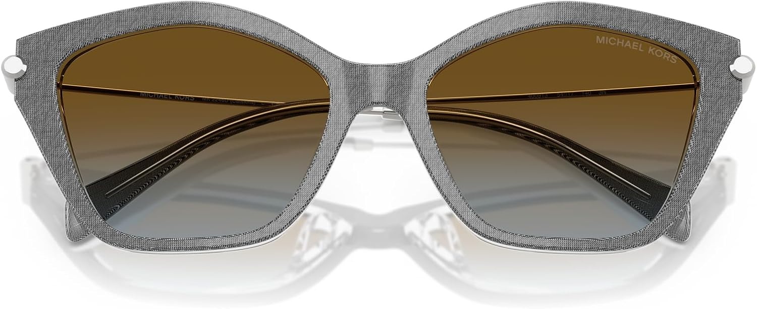 image:imageMichael Kors womens Mk2246u Catskills Universal Fit Butterfly SunglassesGrey DenimBrown Blue Gradient