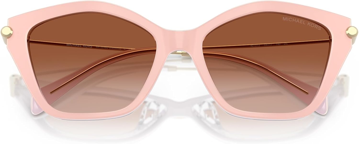 image:imageMichael Kors womens Mk2246u Catskills Universal Fit Butterfly SunglassesLight Sand LaminateLight Brown Gradient