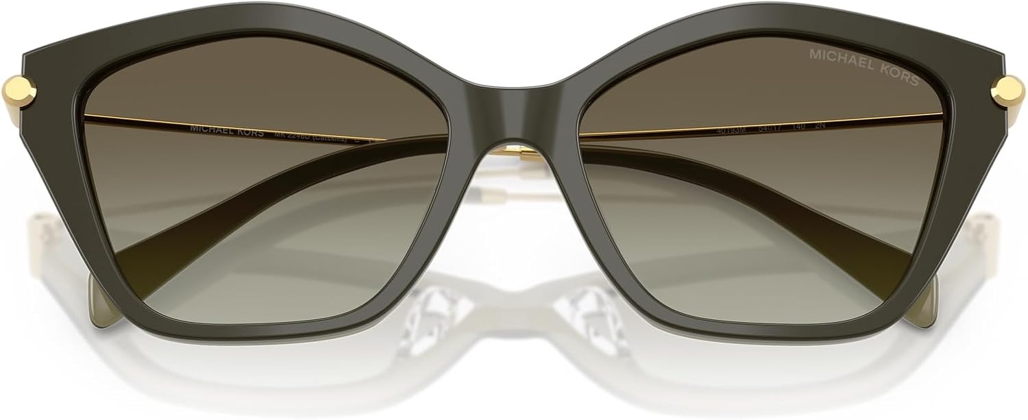 image:imageMichael Kors womens Mk2246u Catskills Universal Fit Butterfly SunglassesOlive SmokeOlive Gradient