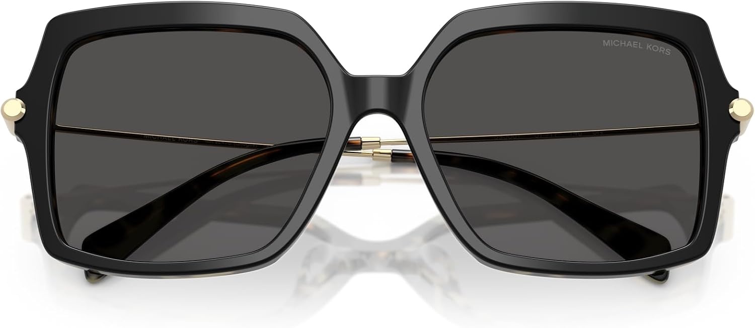 image:imageMichael Kors womens Mk2247u Quogue Universal Fit Square SunglassesBlackAmber TortoiseDark Grey Solid