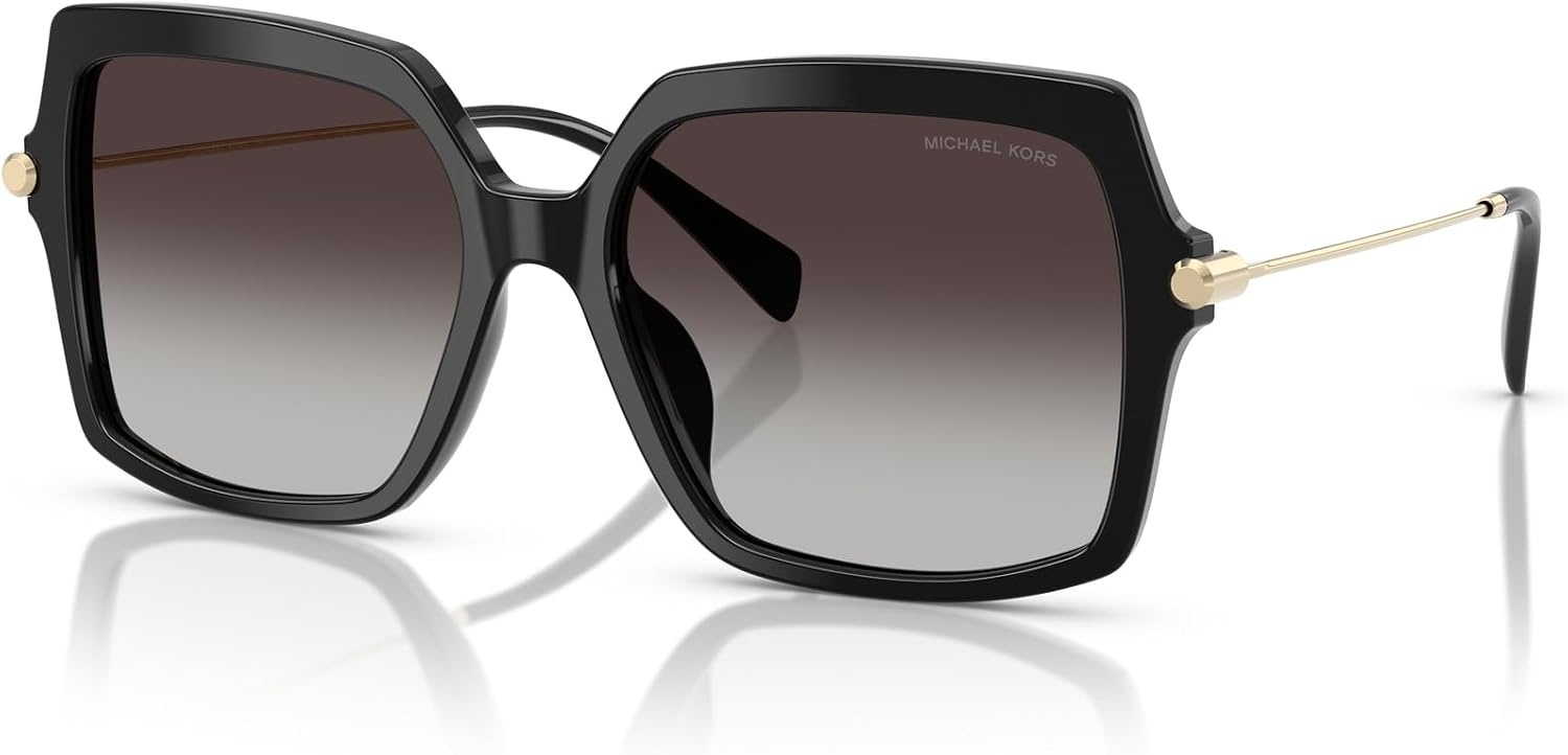 image:imageMichael Kors womens Mk2247u Quogue Universal Fit Square SunglassesBlackDark Grey Gradient