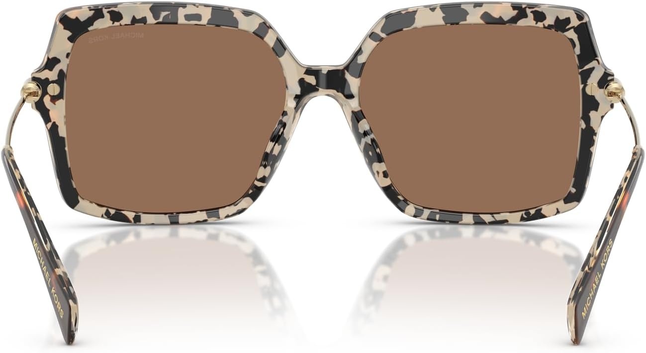 image:imageMichael Kors womens Mk2247u Quogue Universal Fit Square SunglassesDarkCream TortoiseBrown Solid